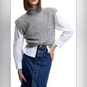 Mango Amanda Turtleneck Sweater Vest